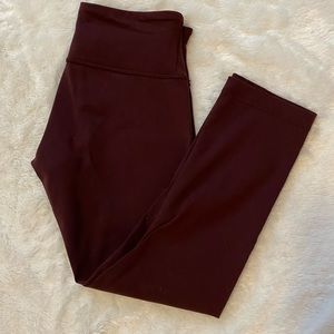 Lululemon leggings maroon crop